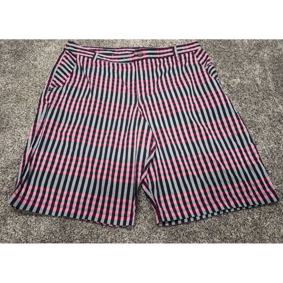 Lululemon Men’s Kahuna Plaid Shorts Blue Red Size 40 EUC - Picture 1 of 5